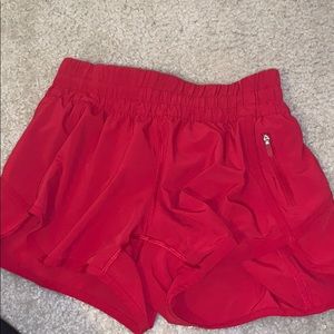 Luluemon Red Tracker Short 6